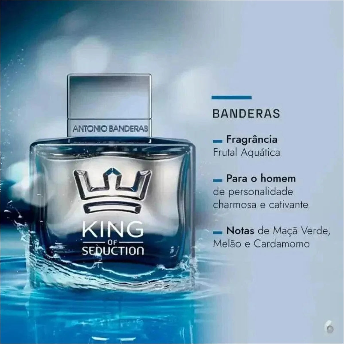 Antonio Banderas King Of Seduction Masculino Edt 100ml Blz - Jm Grife - Antonio Banderas,fragrância sedutora,King Of Seduction,optimized,perfume masculino - Jm Grife - Antonio Banderas King Of Seduction Masculino Edt 100ml Blz
