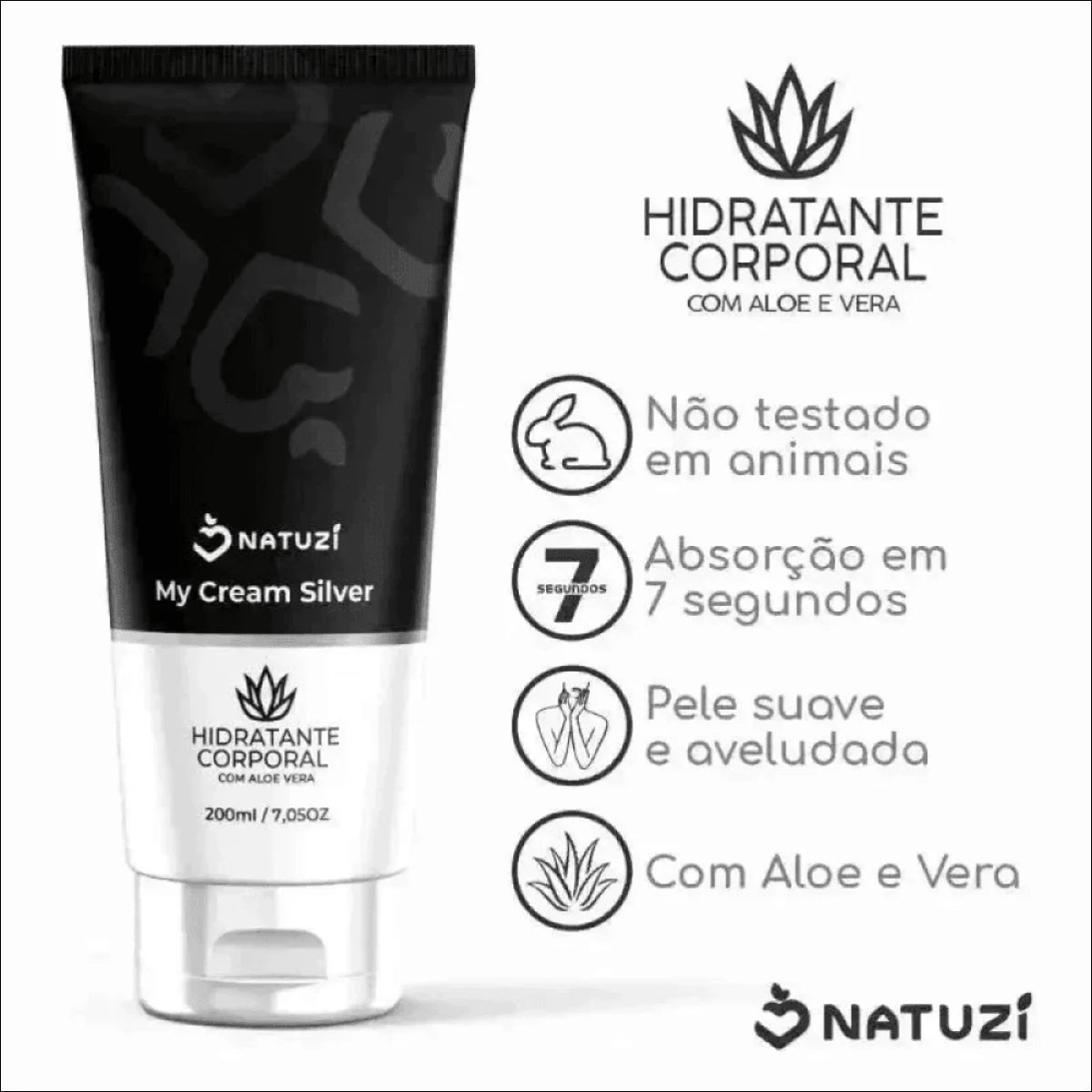 Creme Hidratante Corporal Natuzí 200ml - Hidratação Profunda e Textura Aveludada - Jm Grife - corporal,creme,hidratante,natuz,optimized,silver - Jm Grife - Creme Hidratante Corporal Natuzí 200ml - Hidratação Profunda e Textura Aveludada