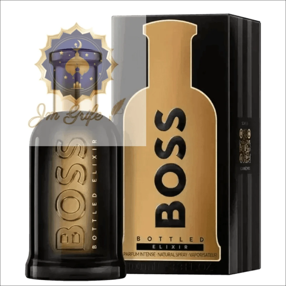 Boss Bottled Elixir Masculino 100ml Eau de Parfum Amadeirado com Olíbano e Patchouli - Jm Grife