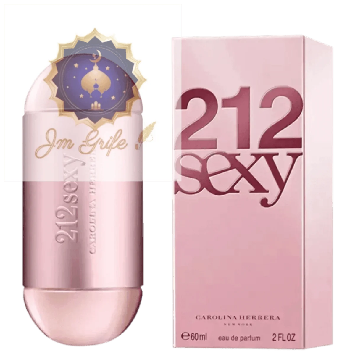 Eau de Parfum 212 Sexy Carolina Herrera - Floral Amadeirada Feminina com Longa Duração - Jm Grife